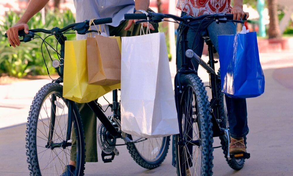 shopping Bags on Bicycle