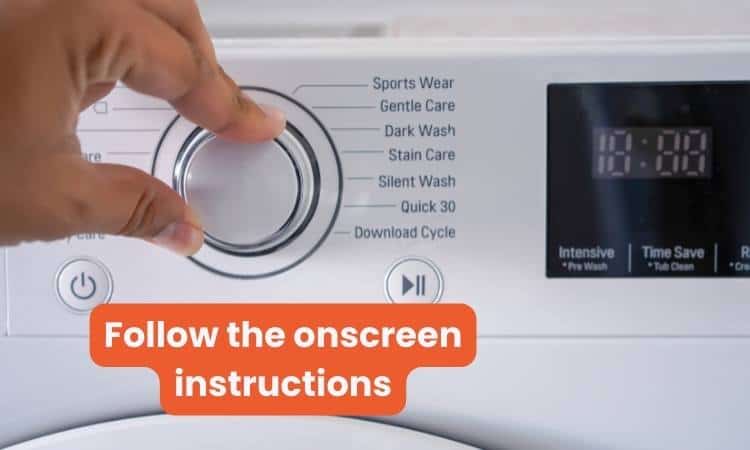 Follow the onscreen instructions