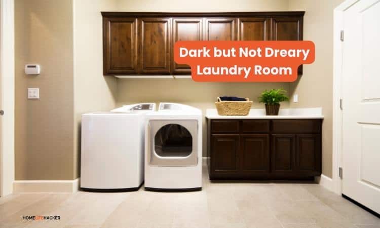 Dark but Not Dreary Laundry Room