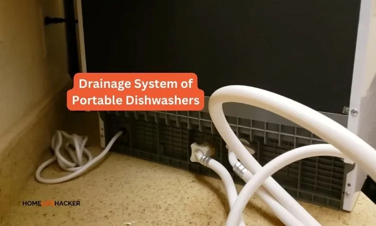 drainage system of portable dishwashers